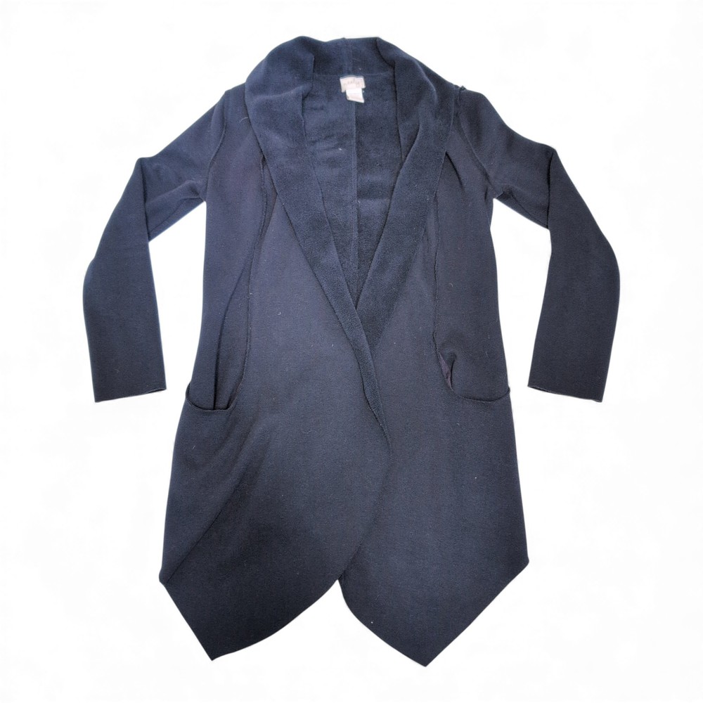 Neely Navy Shawl Collar Open‎ Cardigan - Size S